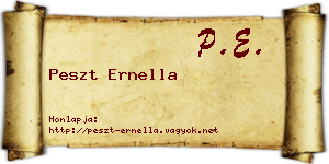 Peszt Ernella névjegykártya
